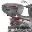 YAMAHA X-MAX 125 / 300 DOBOZTARTÓ KONZOL GIVI