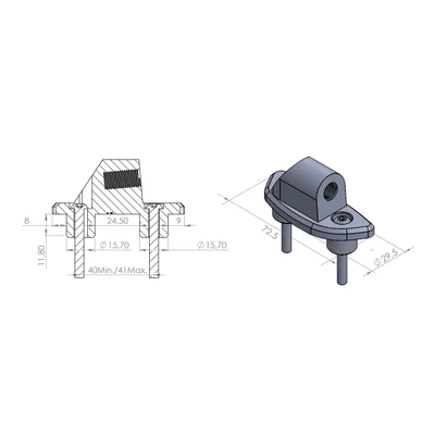 PUIG VISSZAPILLANTÓ TÜKÖR ADAPTER 9518