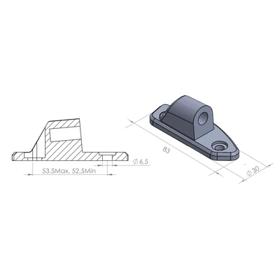 PUIG VISSZAPILLANTÓ TÜKÖR ADAPTER 9525