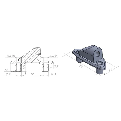 PUIG VISSZAPILLANTÓ TÜKÖR ADAPTER 9571