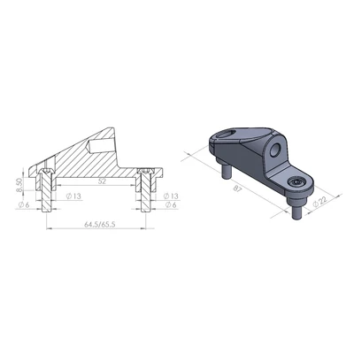 PUIG VISSZAPILLANTÓ TÜKÖR ADAPTER 9575