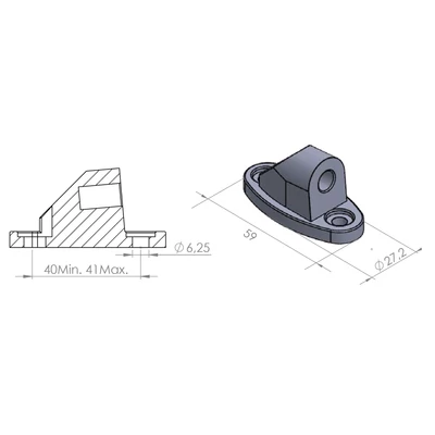 PUIG VISSZAPILLANTÓ TÜKÖR ADAPTER 9576