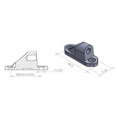 PUIG VISSZAPILLANTÓ TÜKÖR ADAPTER 9975